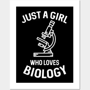 Just a girl who loves biology Posters and Art